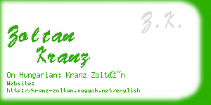 zoltan kranz business card